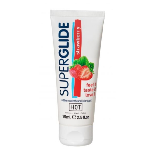 Лубрикант съедобный для орального секса вкус клубники SUPERGLIDE 75 мл
