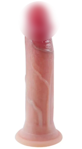 Фалоімітатор реалістичний на присосці силіконовий тілесний OYO - Dildo Double Layer Silicone YQW-006 - 1