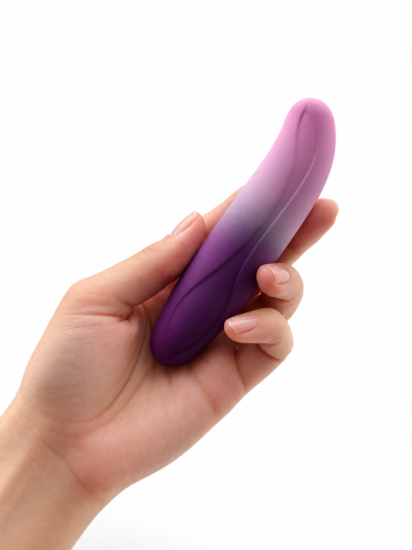 Вибропуля с изогнутым кончиком фиолетово-розовый градиент UNIVIBE CURVE LUNE 10 режимами вибрации - 4