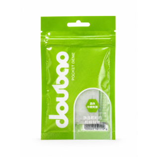 Мини-мастурбатор нереалистичный с рельефом кристалла белый Loveshop Daubao Pocket Genius