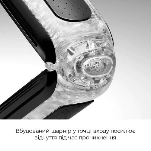 Мастурбатор розкладний чорно прозорого кольору Tenga Flip Zero GRAVITY - 5