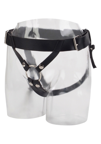 Трусики для страпону чорного кольору California exotic novelties Universal love rider premium ring harness - 2