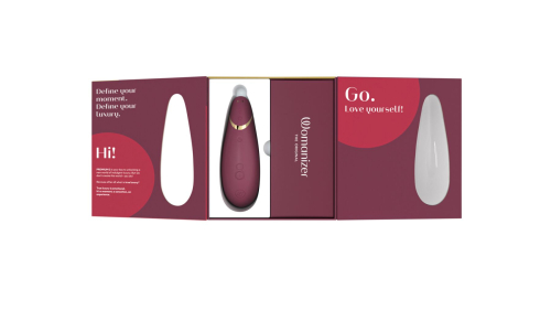 Вакуумний стимулятор для клітора бордовий Womanizer Premium 2 - 7