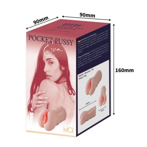 Мастурбатор вагіна тілесного кольору Mai BTB Pocket Vagina Eva - 4