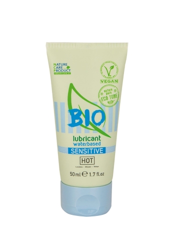 Органический лубрикант с Экстрактом алоэ вера на водной основе Hot Bio Lube Sensitive 50 мл - 1