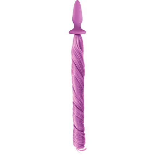 Анальная пробка с хвостом пони фиолетового цвета NS Novelties Unicorn tails - 1