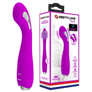 Вібратор для точки джі з електростимуляцією рожевий з силікону Pretty Love HECTOR