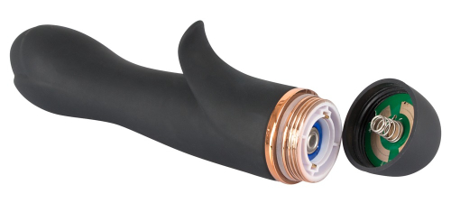 Вібратор тюльпан силіконовий чорного кольору Bendy Tulip Vibrator - 7