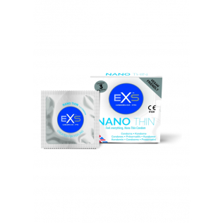 Презервативы нанотонкие прозрачного цвета Exs Nano thin 3 штуки