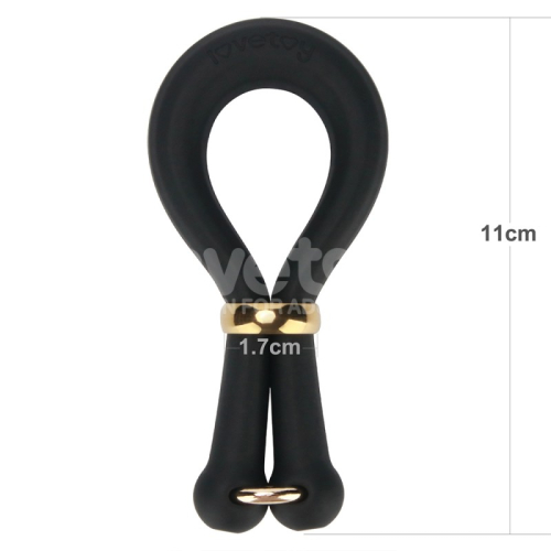 Эрекционное кольцо на член черного цвета Lovetoy Pinnacle Pro Anyfit Stretcher - 2