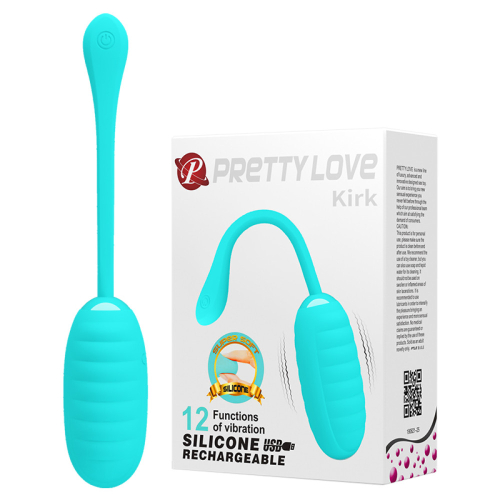 Віброяйце вагінальне силіконове блакитне LYBAILE Pretty Love Kirk - 1
