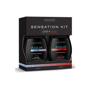 Набір лубрикантів на водній основі охолодження та розігрів Wicked Sensual Care Sensation Kit 45+45 мл