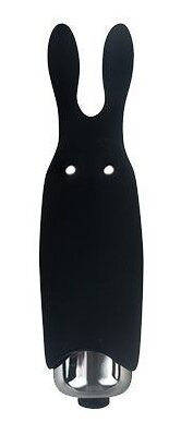 Минивибратор в виде кролика Adrien LasticPocket Rabbit черный - 2