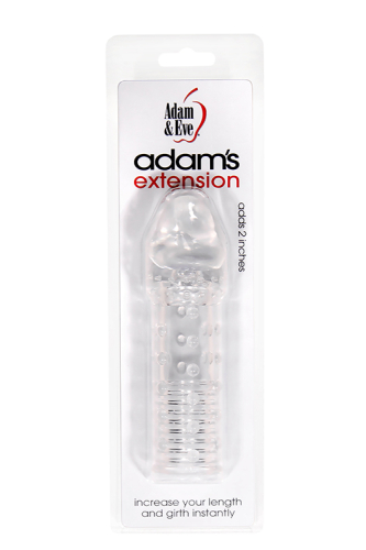 Удлиняющая реалистичная насадка на член прозрачного цвета Adam &amp;amp; Eve Adams extension - 2