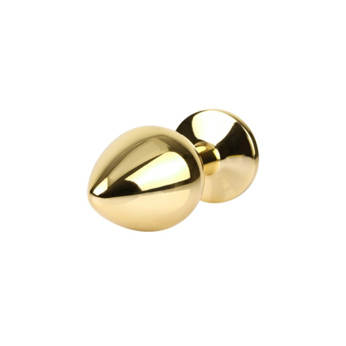 Анальна пробка з прозорим камінчиком Clear Gem Gold Plug Medium золота - 2
