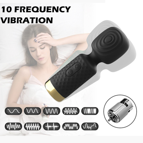 Вибромассажёр Ванд в форме микрофона для клитора цвет чёрный Sexy desires Small AV stick - 3