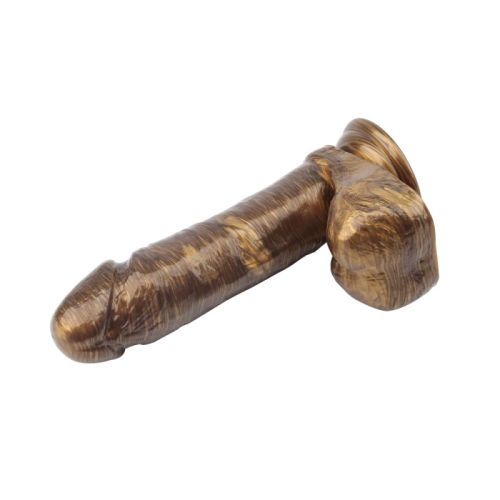 Фаллоимитатор реалистичный на присоске бронзового цвета Chisa Ben Dover - 2