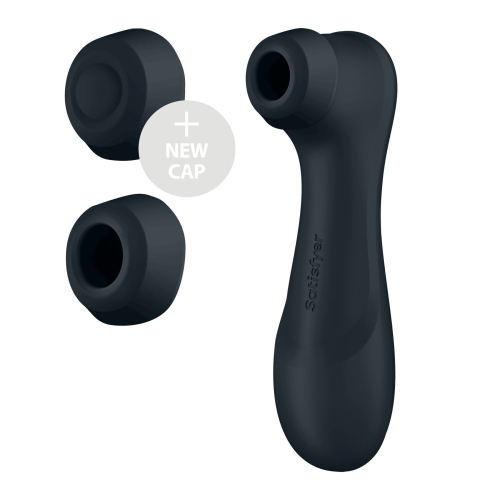 Вакуумный клиторальный стимулятор с вибрацией темно серого цвета Satisfyer Pro 2 Generation 3 - 2