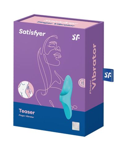 Вибратор на палец для клитора голубой Satisfyer Teaser Light - 6