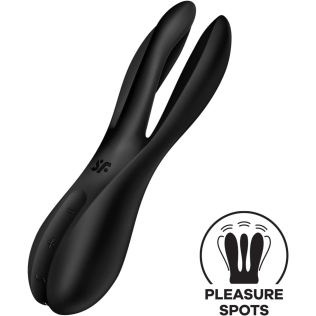 Клиторальный вибратор черного цвета Satisfyer Threesome 2