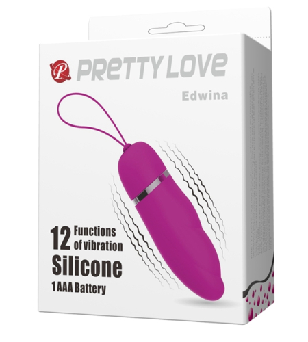 Силиконовое виброяйцо для стимуляции клитора и вагины фиолетовое Pretty Love Edwina - 10
