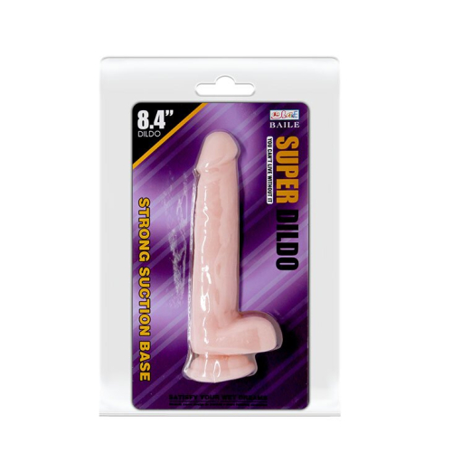 Фаллоимитатор 17 см/4,5 см реалистичный из киберкожи на присоске SUPER DILDO 8.4 телесного цвета - 6