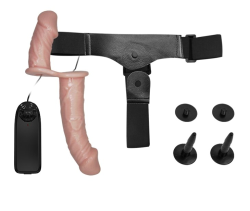 Страпон на поясі з вібрацією з 2-ма вібромоторами ULTRA PASSIONATE HARNESS STRAP-ON - 6