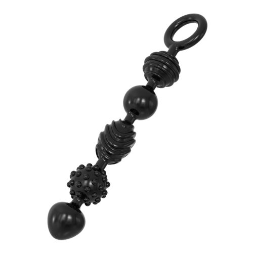 Анальні намисто кулястої форми чорні Meleon Fun Play Anal Beads - 5