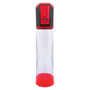 Помпа автоматическая вакуумная красного цвета Mеn Powerup Passion Pump