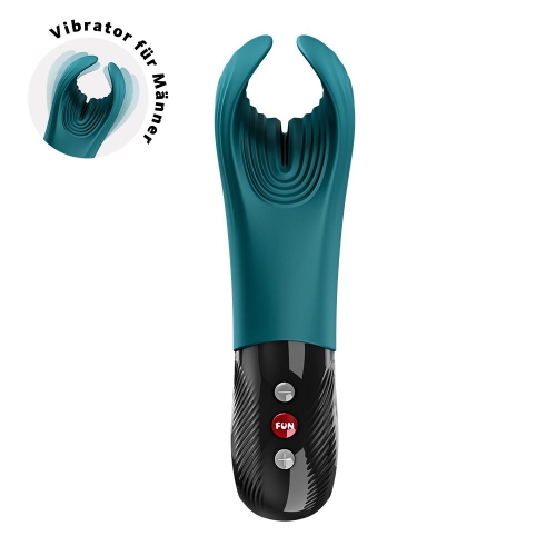 Вибратор для пениса зеленый Fun Factory MANTA Bottle Green подходит для парных игр - 1