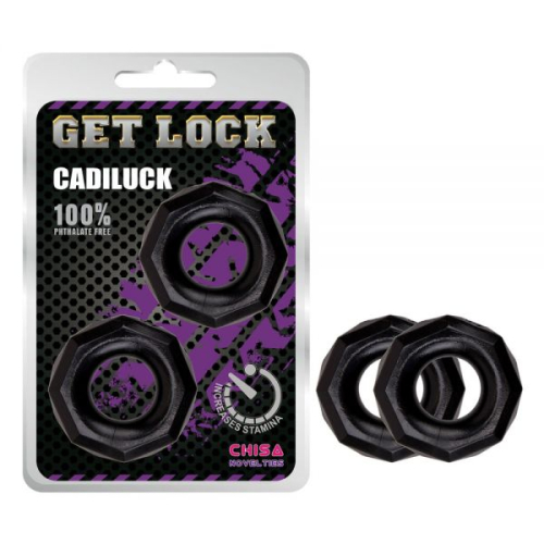 Ерекційні кільця для члена чорного кольору Cadiluck Chisa - 1