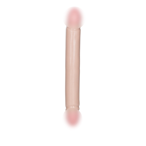 Двосторонній фалоімітатор реалістичний тілесного кольору California exotic novelties Smooth Double Dong Blackjack - 1