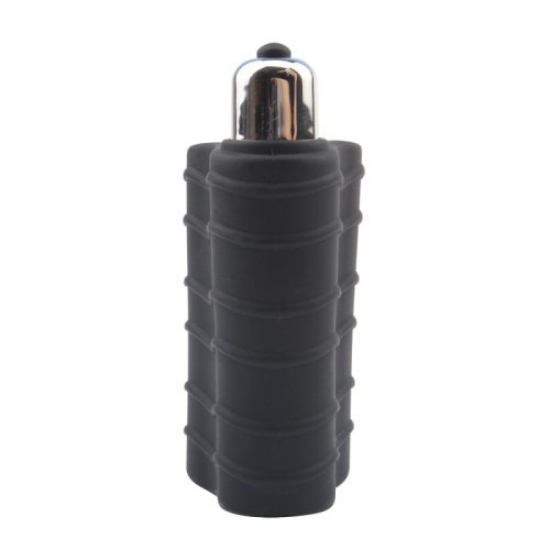 Вібруюча насадка на пеніс чорна з відкритою головкою Chisa Solo Vibrating Masturbator - 3
