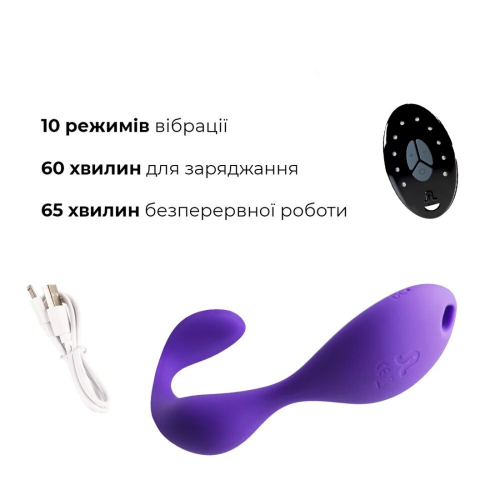Вібратор для клітора і точки G Adrien Lastic Mr.Hook з бездротовим пультом LRS - 3