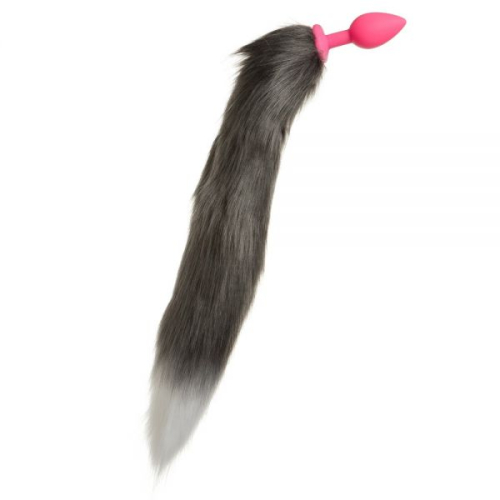 Анальная пробка силиконовая с хвостом Енот Raccoon Tail S - 3