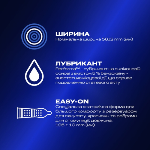 Презервативи рельєфні з анестетиком латексні з силіконовим мастилом Durex Dual Extase 12 штук - 5