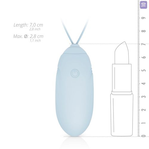 Віброяйце силіконове блакитного кольору Luv Egg - 6