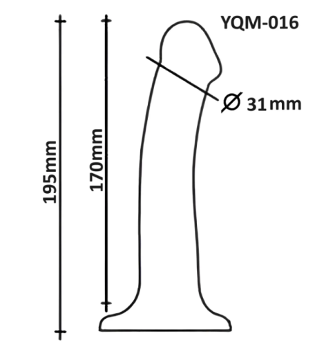 Фаллоимитатор реалистичный на присоске телесный OYO YQM-016 длина 19.5 см диаметр 3.1 см - 6