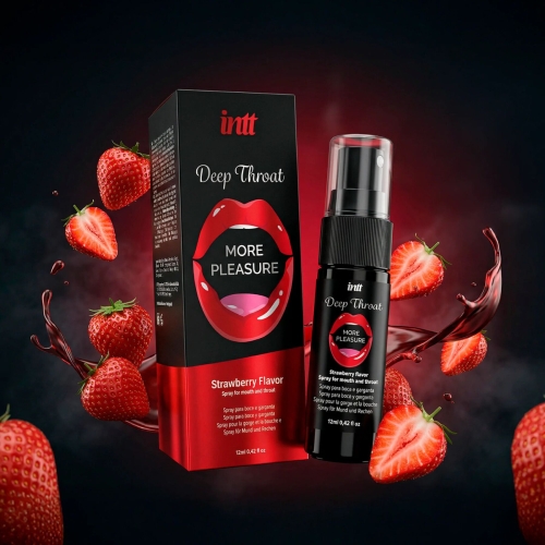 Спрей для глубокого минета с клубничным вкусом Intt Deep Throat Oral Spray Strawberry 12 мл - 6