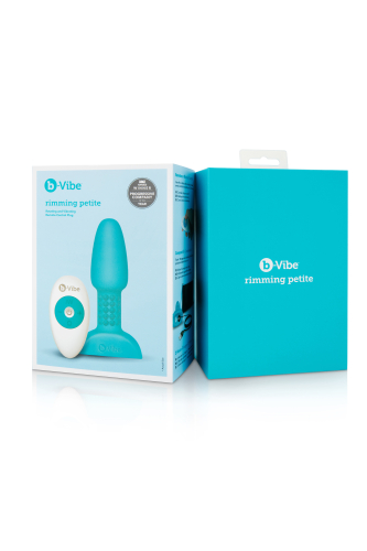 Анальна пробка з вібрацією і кульками, що обертаються, B-Vibe для еротичних ігор з пультом бірюзова. - 10
