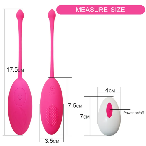 Вагинальное виброяйцо с пультом ДУ цвет розовый Cottelli Collection Monster egg - 5