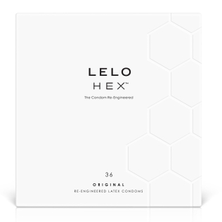 Презервативи латексні шестигранні прозорого кольору Lelo 36 штук