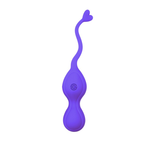 Віброяйце з хвостиком фіолетового кольору Chisa Heart Waves Bullet Vibrator - 3