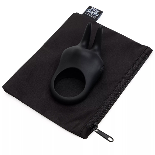 Эрекционное виброкольцо серого цвета Fifty shades of grey Sensation rechargeable vibrating love ring - 5