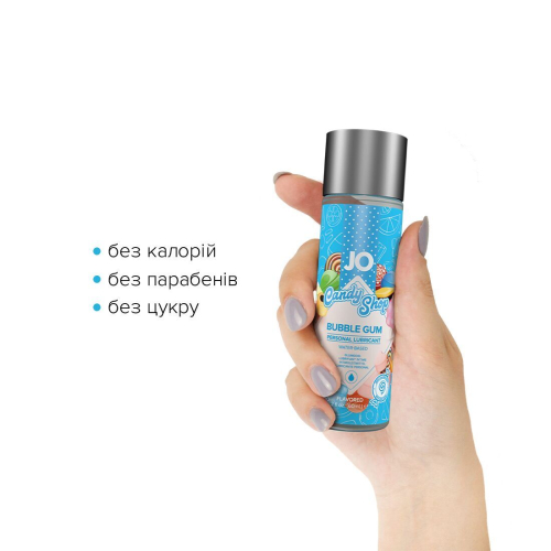 Лубрикант съедобный для орального секса вкус жвачки Бабл Гам System JO H2O Candy Shop 60 мл - 2