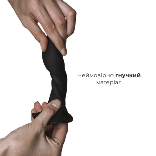 Дилдо с присоской черный Adrien Lastic Hitsens 5 диаметр 2,4см длина 13см - 3