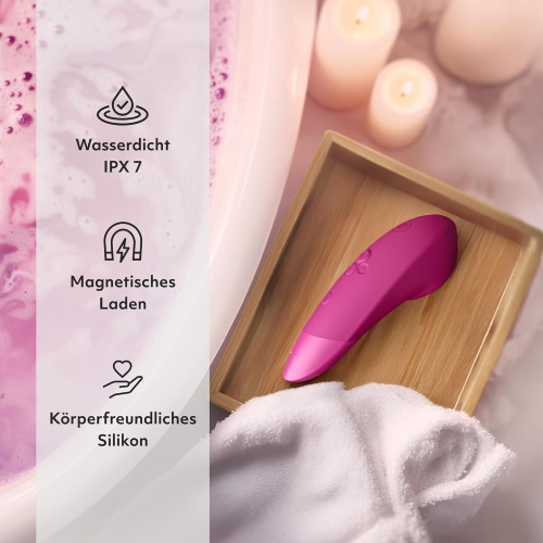 Кліторальний вакуумний вібростимулятор 2 в 1 рожевий Womanizer Enhance - 6