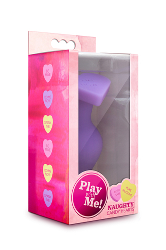 Анальная пробка для начинающих фиолетовая PLAY WITH ME CANDY HEART DO ME PURPLE - 3