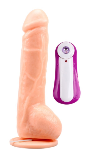 Реалістичний вібратор Бежевий на присоску GHISA JEFF STRYKER 8.9 Vibrating Dildo - 2