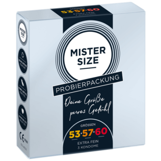 Презервативы (тестер) Mister Size 53, 57, 60 мм 3 штуки